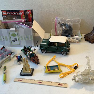 Lot Of Assorted Lego Sets - Exoforce, Fishing Boat, Laser Pegs, Mini Cooper