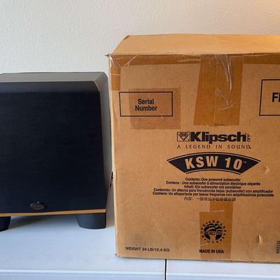 Klipsch KSW-10 Powered Subwoofers 225 Watts High Output Downward Firing