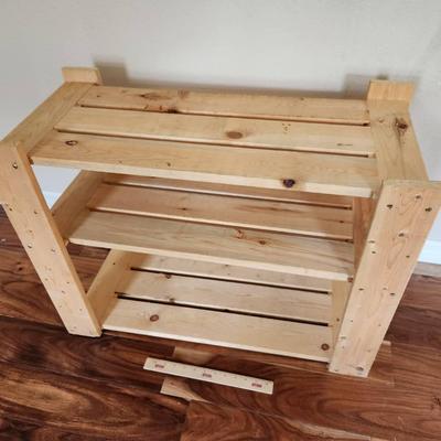 Rustic Pine Wood Shelf - 30x13.5x23"