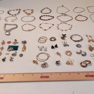 Sterling 925 Jewelry - Bracelets, Necklaces, Pendants, Earrings, Scrap
