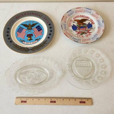 4pc Vintage United States Bicentennial Commemorative Plates