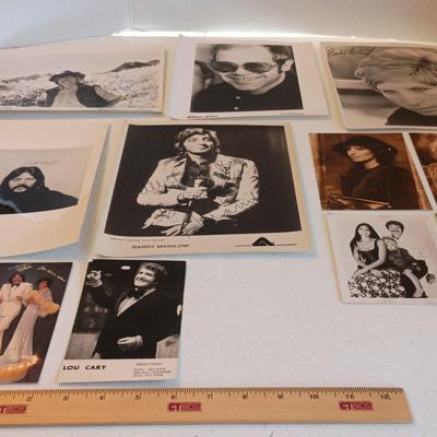 1970s Music (some Signed) Photos - Elton John, John Denver, Streisand, Manilow, Sonny & Cher++