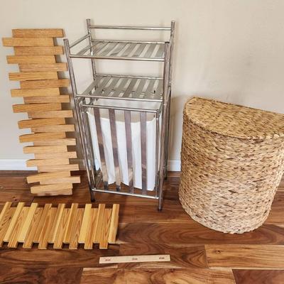 Household Storage/Organization - Laundry Hampers, Wood Wall Racks
