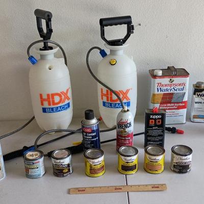 Wood Stains, Sprayers, Garage Chemicals