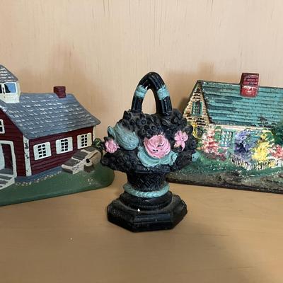 3 Cast Iron Doorstops