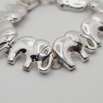 Silverplate Elephant Bracelet