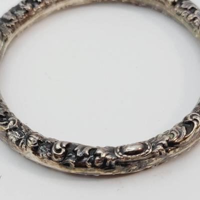 Antique Sterling Repousse Bracelet Gorgeous Detail