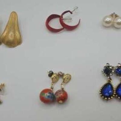 Jewel Tone Vintage Earring Lot