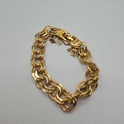Monet Gold Tone Chain Bracelet