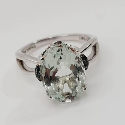 Green Amethyst Sterling Silver Ring BBJ Sz 7