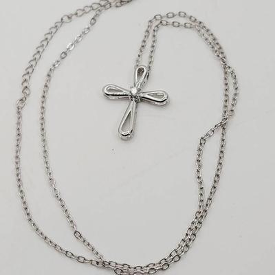 Sterling Silver Cross Necklace 925 