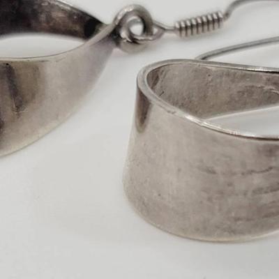 Mexico Teardrop Ribbon Sterling 925 Earrings