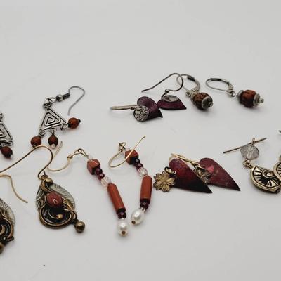 Artsy Earthy Boho Earring Lot 7 Pairs