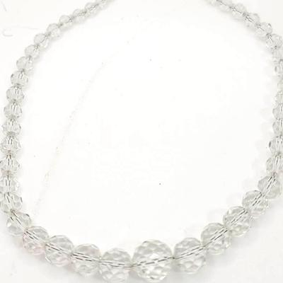 Faceted Graduated Beads On Chain Vintage Necklace