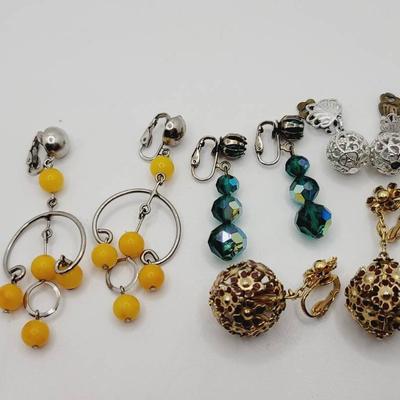 4pc Mid Century Clip Earrings W Germany And More