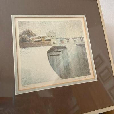 Vintage Italian Etching Aquatint 
