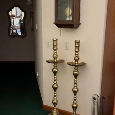 Oversized Brass Candle Holders (Cathedral Sized)