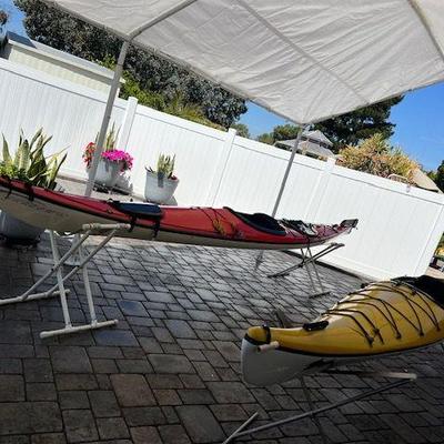 Kevlar Shadow 16.5 by Perception and Tideline 15 Kayaks