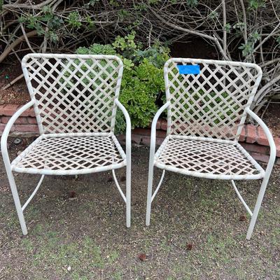 Two Brown Jordan Dining Chairs