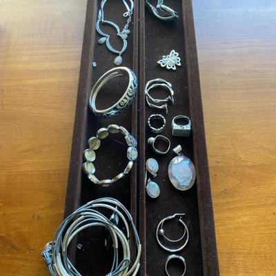 Sterling Silver & Silver Toned Jewelry 