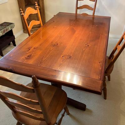 Solid Wood Extendable Dining Table And Chairs
