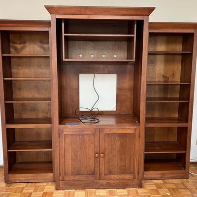 Solid Wood Entertainment Wall Unit