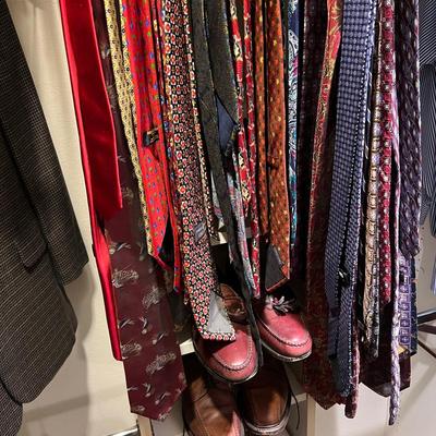 Vintage Fine Leather Shoes And Eclectic Ties