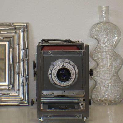 Vintage Burke & James Large Format Camera with Decorative Accessories