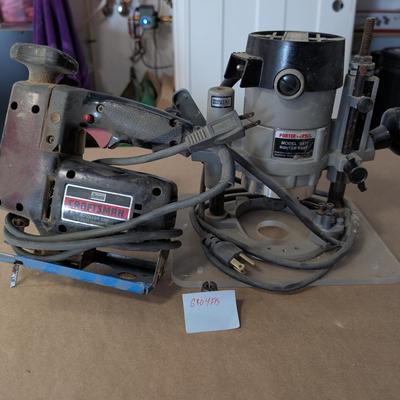 Vintage Power Tool Duo – Craftsman Scroller Saw & Porter-Cable Router