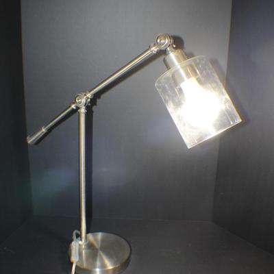 Adjustable Modern Desk Lamp with Brushed Nickel Finish