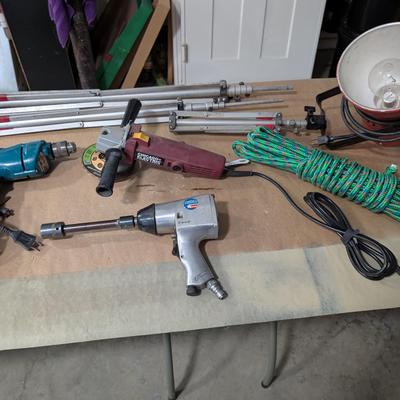Assorted Power Tools, Tripods & Utility Gear Lot 