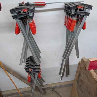 Lot of Original Bessey Bar Clamps 