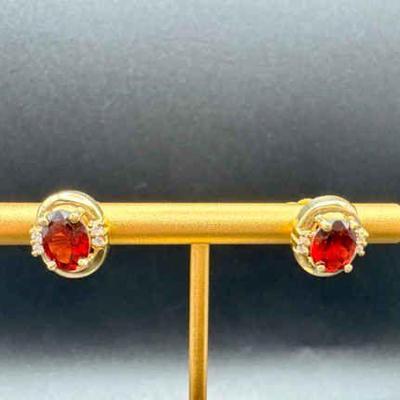 12K Gold Filled Earrings With Diamonds
