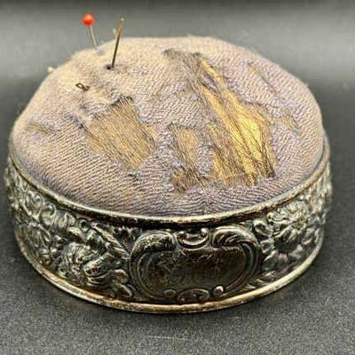 Black Starr & Frost Sterling Silver Rimmed Pincushion
