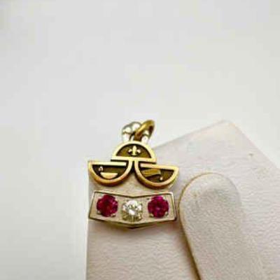 14K Stamped Necklace Pendant
