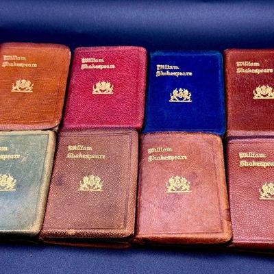 Early 1900s Leather Bound Miniature William Shakespeare Books
