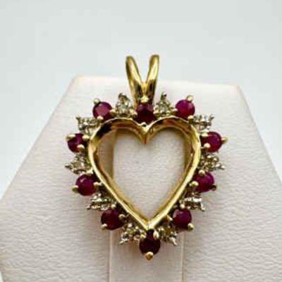 10K Gold & Diamond Necklace Pendant
