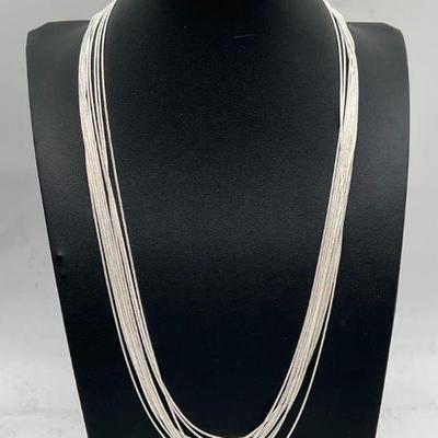 (10) 23.5” Sterling Silver Layering Necklaces
