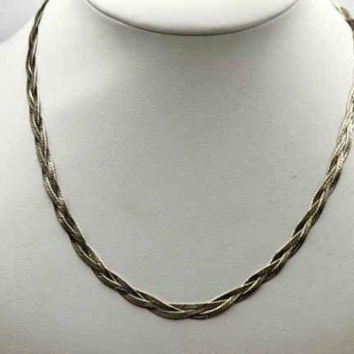 Sterling Silver Braided Necklace
