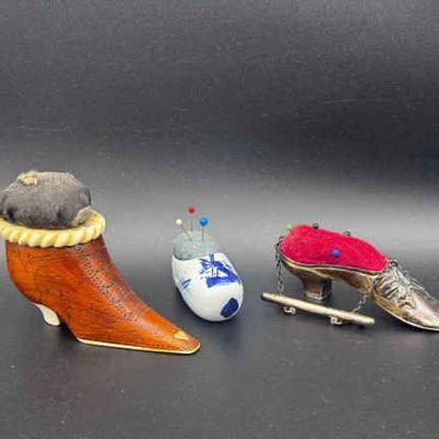 (3) Shoe Shaped Pin Cushions

