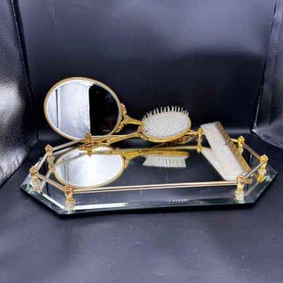 Vanity Set Feat - Mirror And Brush
