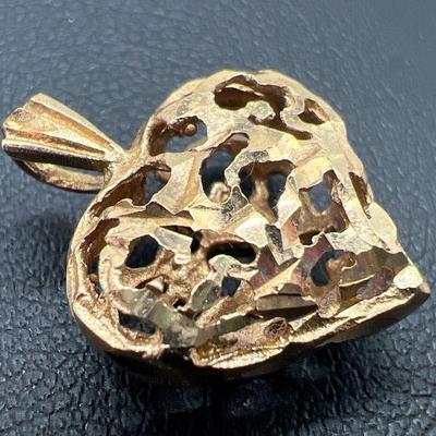 14K Gold 3/4” Heart Pendant
