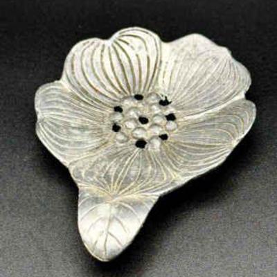 Metzke Pewter Dogwood Flower Spoon Rest Or Topper
