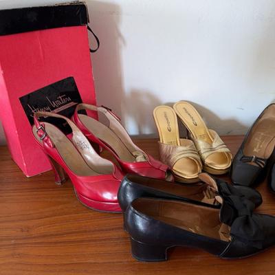 Vintage Red Leather Peep Toe Henry Waters Shoes & Others 
