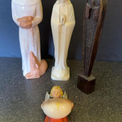 Goebel High Bee Holy Water Angel Sconce/Virgin Mary/St. Francis Figures 