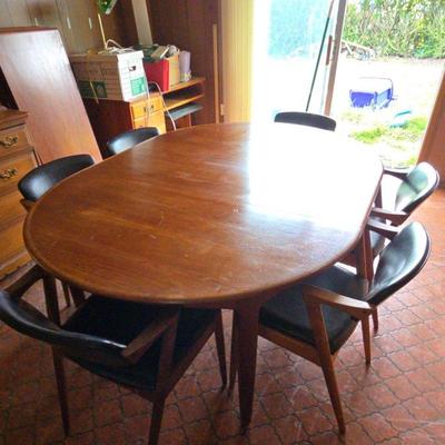 MCM Teak Dining Table H. Kjaernulf For Sorø Stolefabrik, Denmark  w/10 Chairs