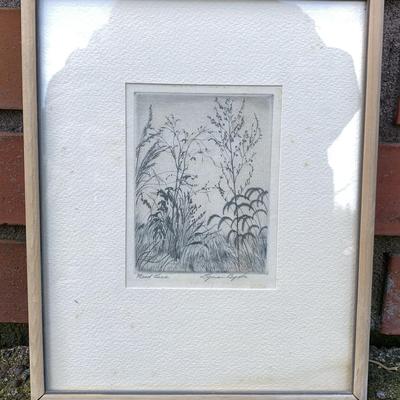 Lyman Byxbe Original Etching "Weed Lace"