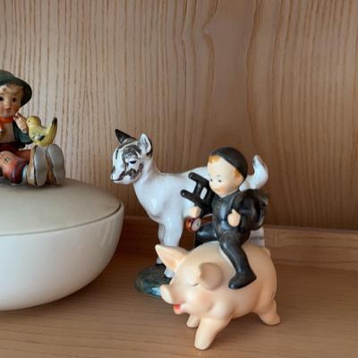 Boy on Pig Hummel and Others 