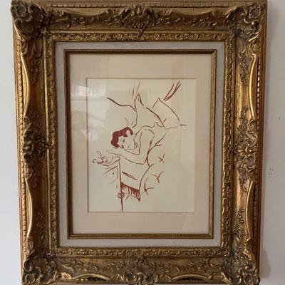 Henri De Toulouse-Lautrec Lithograph in Red, 1893, "Ta Bouche