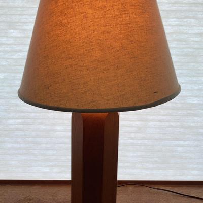 MCM Geometric Wood Table Lamp